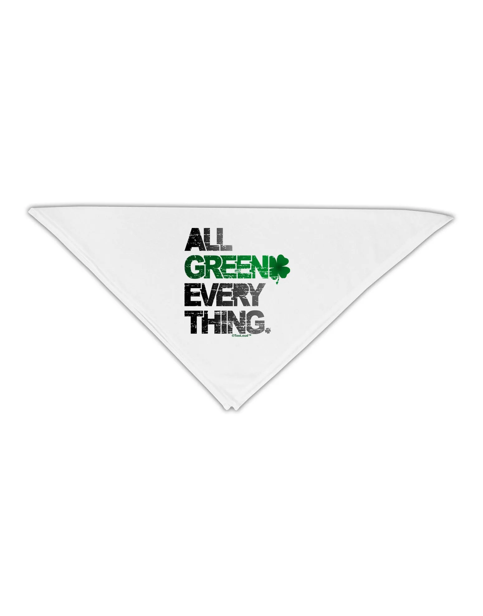 All Green Everything Distressed Adult 19&#x22; Square Bandana
