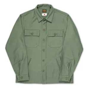 BWS-03 MILITARY OVERSHIRT 10 oz. army green military twill (lot 2023)
