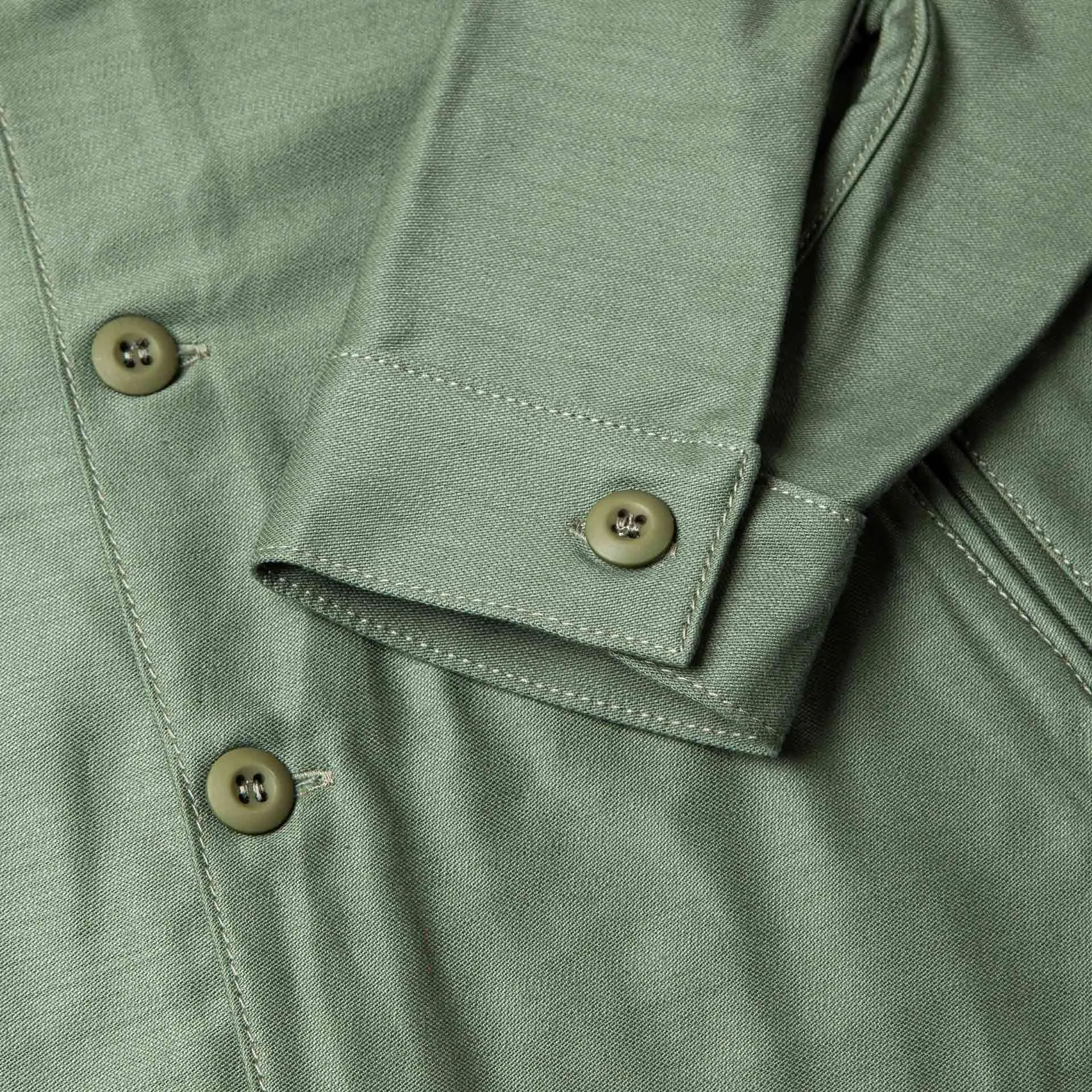 BWS-03 MILITARY OVERSHIRT 10 oz. army green military twill (lot 2023)