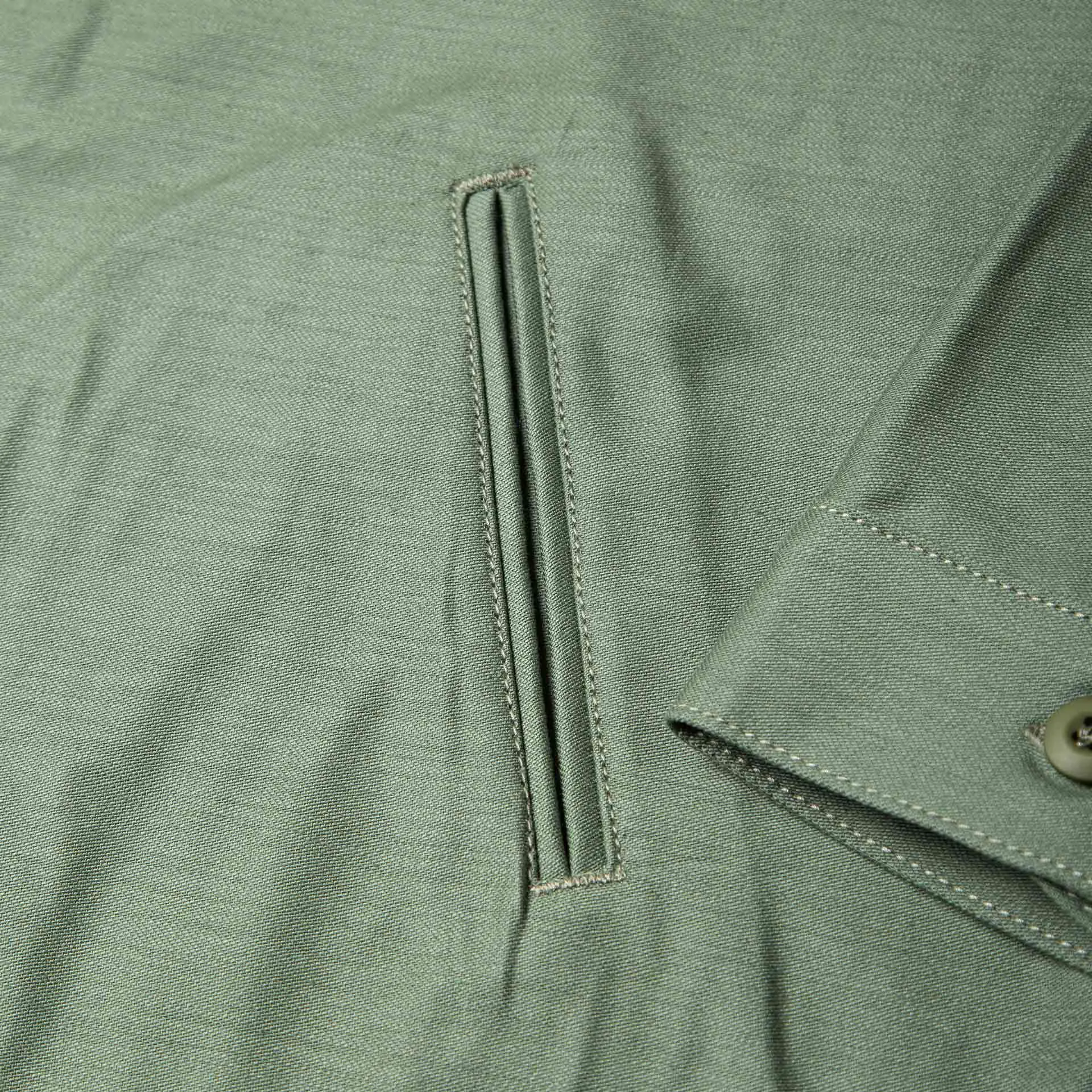 BWS-03 MILITARY OVERSHIRT 10 oz. army green military twill (lot 2023)