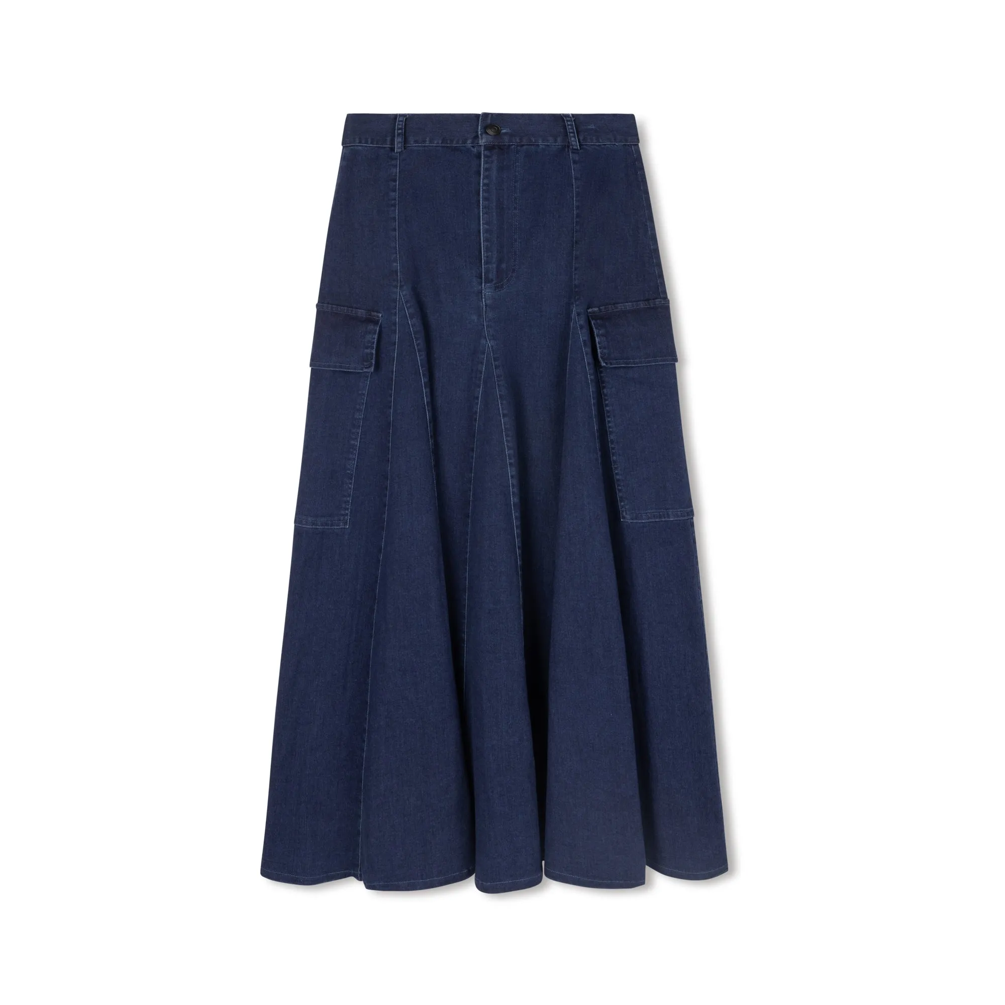 Cargo Denim Skirt | Blue