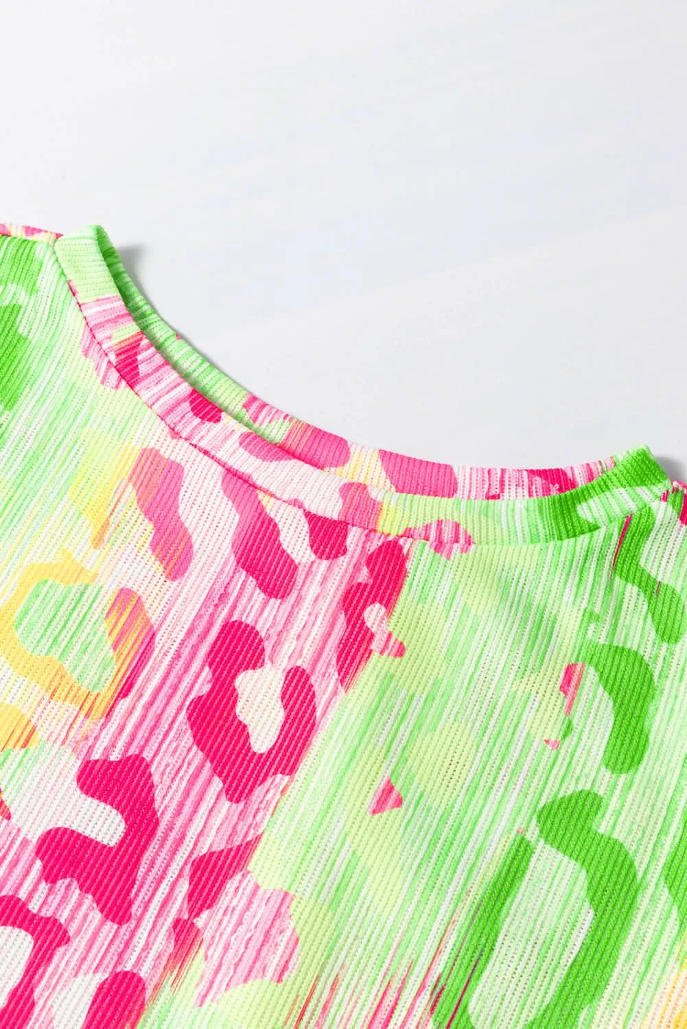 Color block leopard tee - plus size