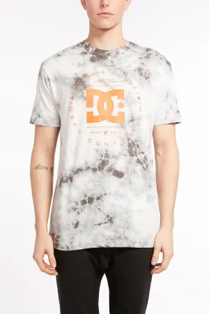 DC Guys Grey Tie Dye Logo Tee