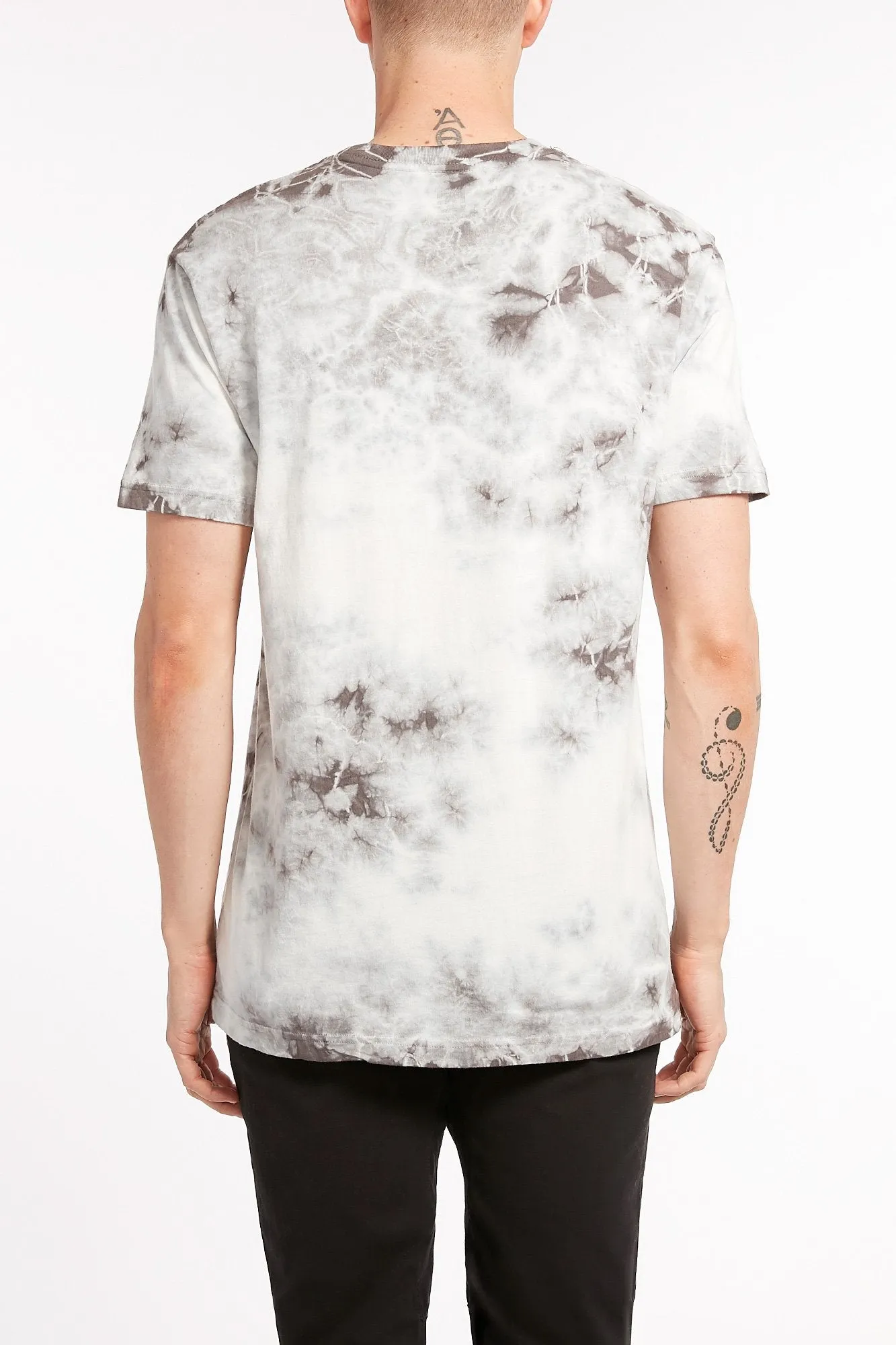 DC Guys Grey Tie Dye Logo Tee