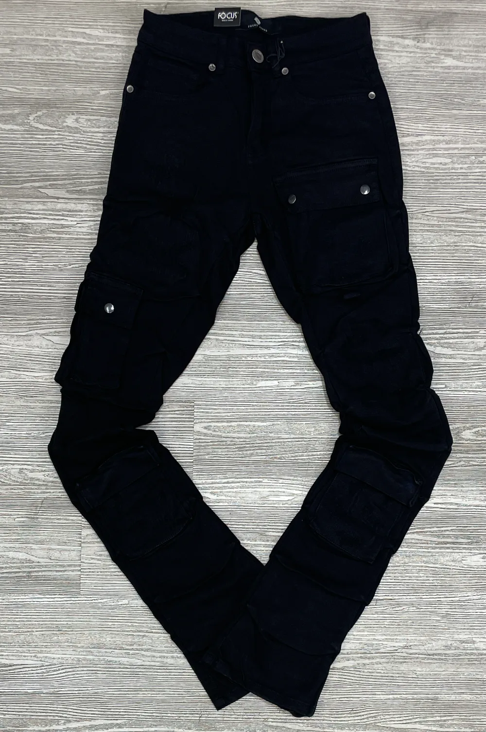 Focus - cgo distressed stacked denim (black)