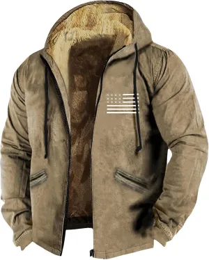 GOFULY Mens Winter Jacket Sherpa With Hood Warm Coats Fleece Zipper Hoodie Big And Tall Heavyweight Fall Outfits With Pockets