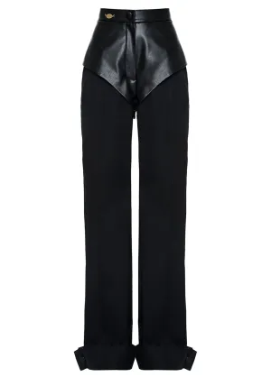 JOANA LEATHER CUFF PANTS