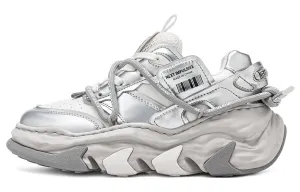 Next Impulsive Dissolve Chunky Sneakers Unisex Collection, silver