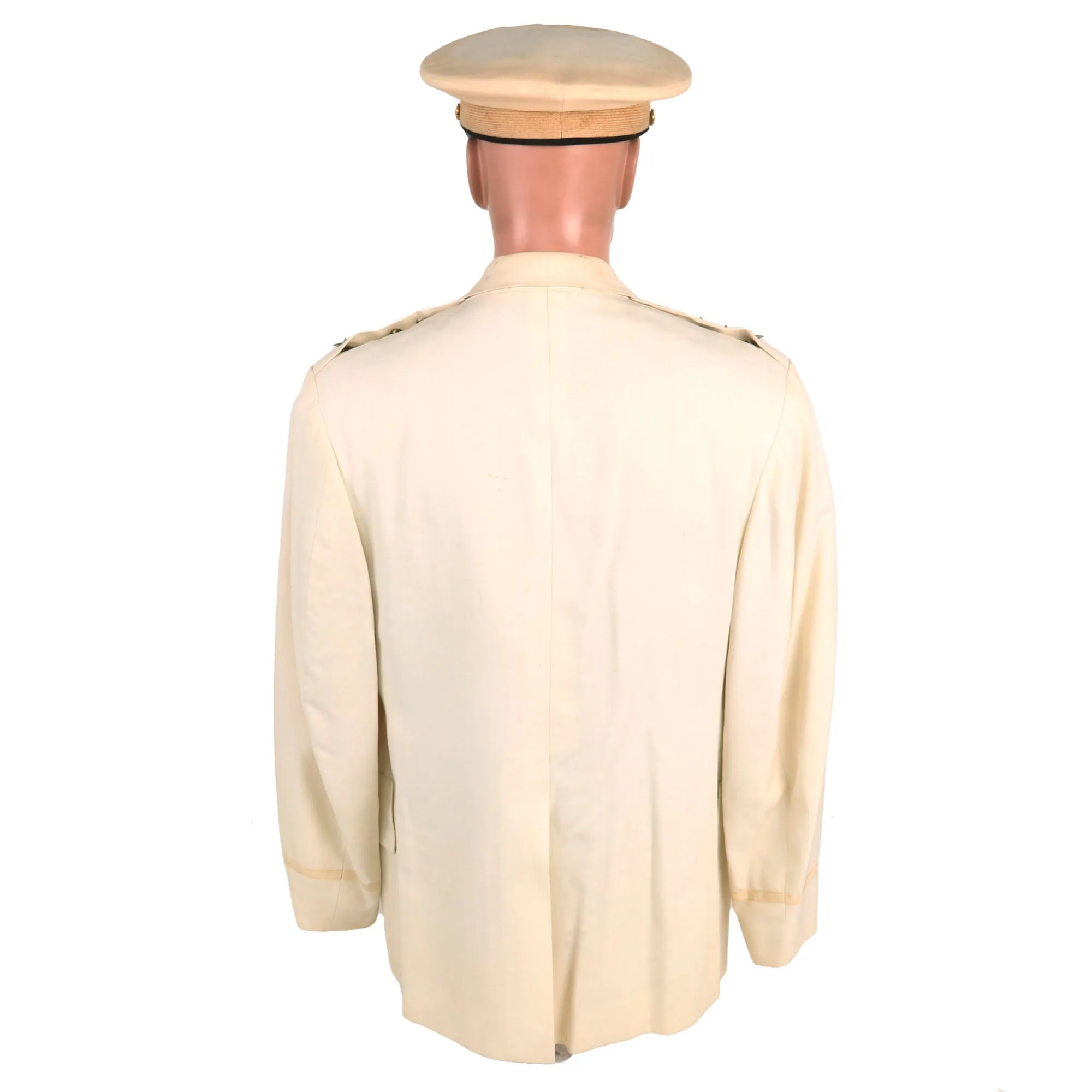 Original U.S. Vietnam War Army Lieutenant General Charles A. Corcoran White Summer Service Dress Uniform With Visor - Commanding General First Field Force and Chief of Staff MACV