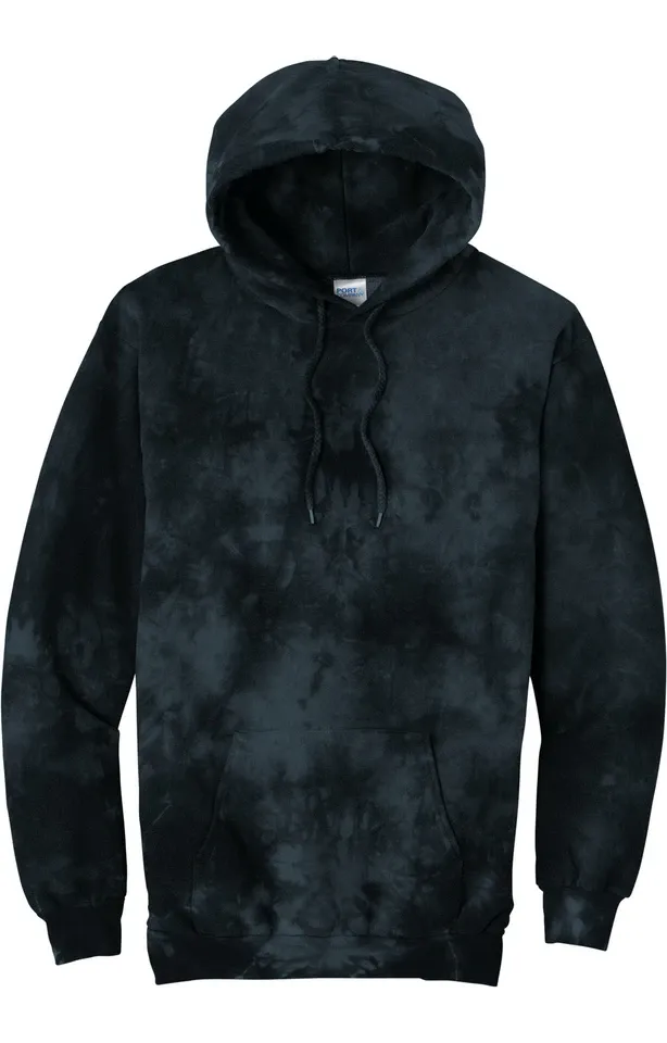 Port & Company Crystal Tie-Dye Pullover Hoodie - Black