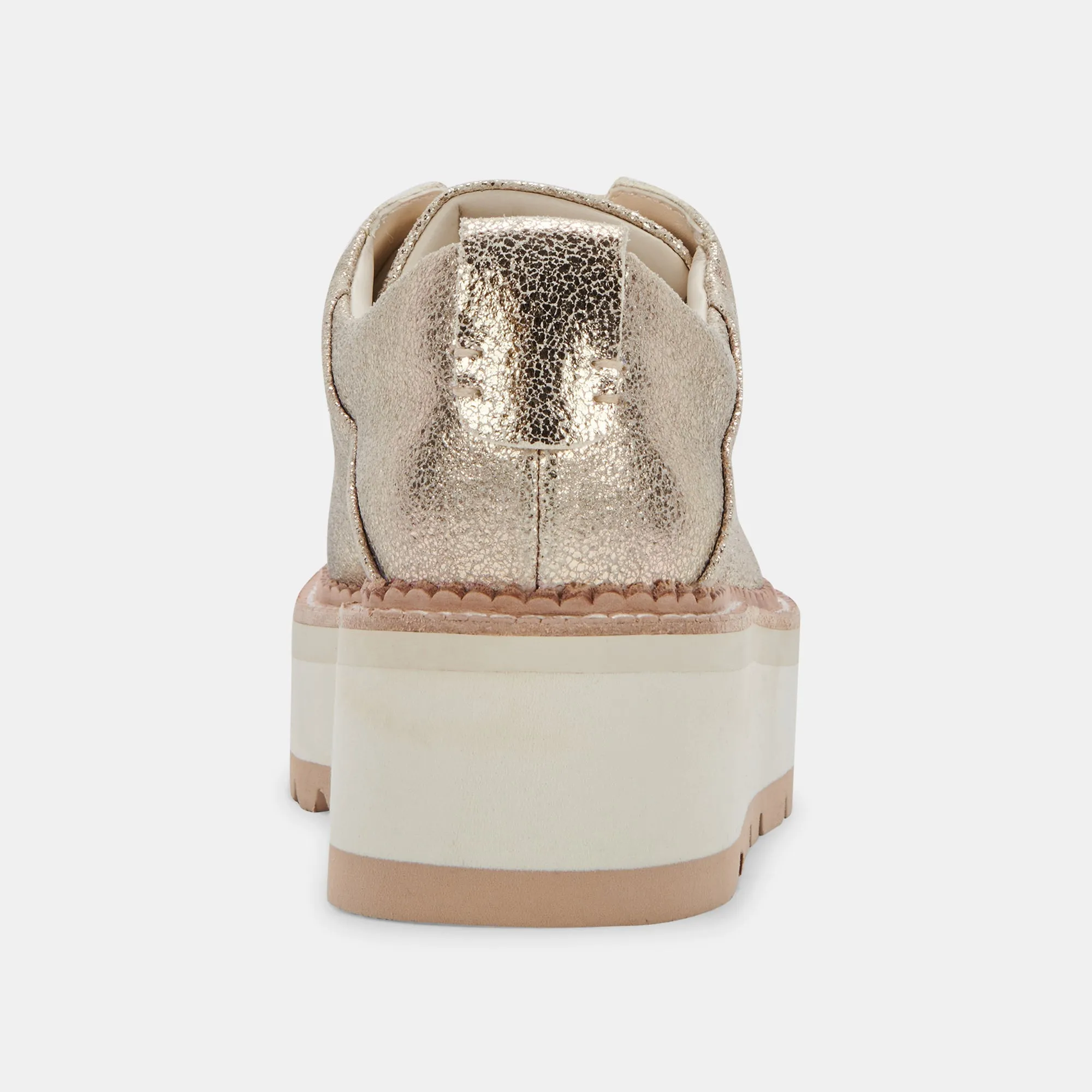 TOYAH SNEAKERS LIGHT GOLD METALLIC SUEDE - re:vita