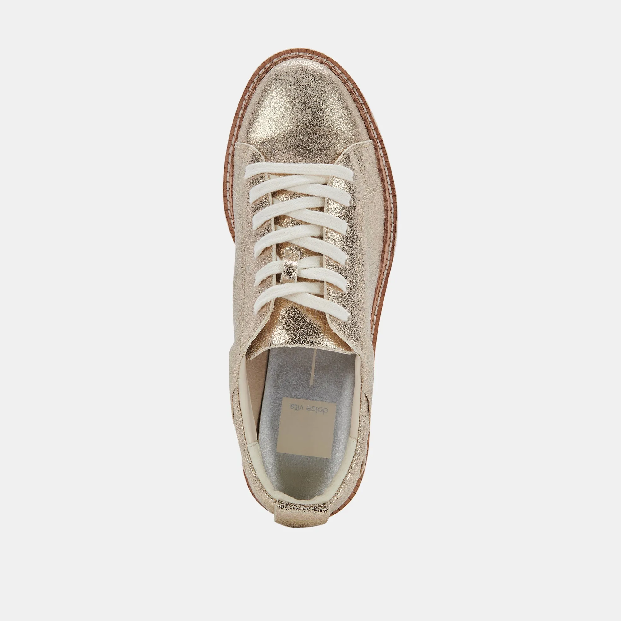 TOYAH SNEAKERS LIGHT GOLD METALLIC SUEDE - re:vita