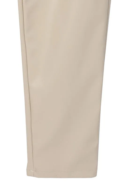 Vegan No Stretch Leather Pants